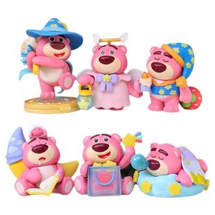 睡梦草莓动物小熊手办公仔可爱屁屁熊玩偶车载桌面装饰品摆件礼物