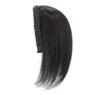 真发辫子发箍一体无刘海自然前额后脑勺蓬松增发遮白头顶补发片女