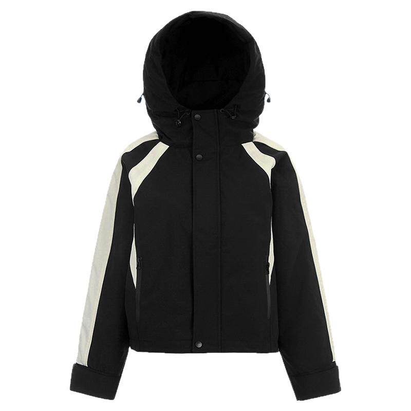 拼接白鹅绒保暖鹅绒服