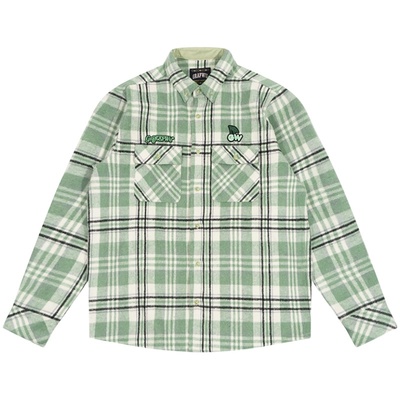 衬衣磨毛宽松美式刺绣法兰绒GRAF