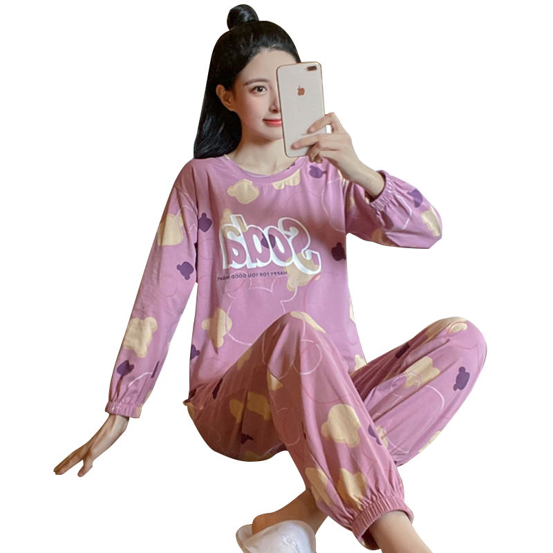 睡衣女款2022年新款卡通长袖套装