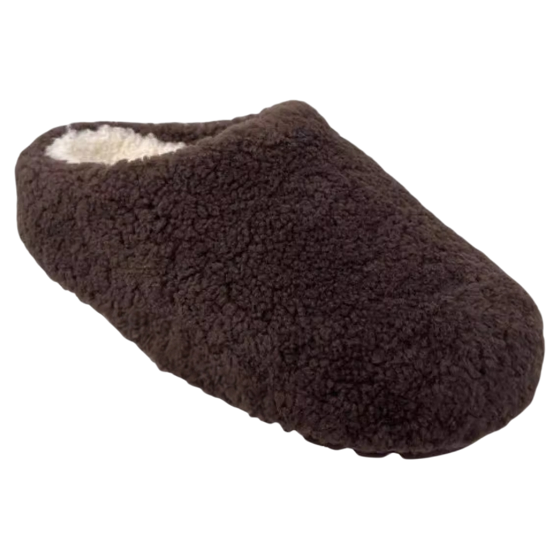 诗歌兰毛毛鞋女2025秋冬新款时尚羊羔毛厚底小个子加绒包头拖外穿