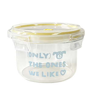 新款玻璃保鲜盒微波炉加热专用餐盒上班族圆形饭盒轻薄密封便当盒