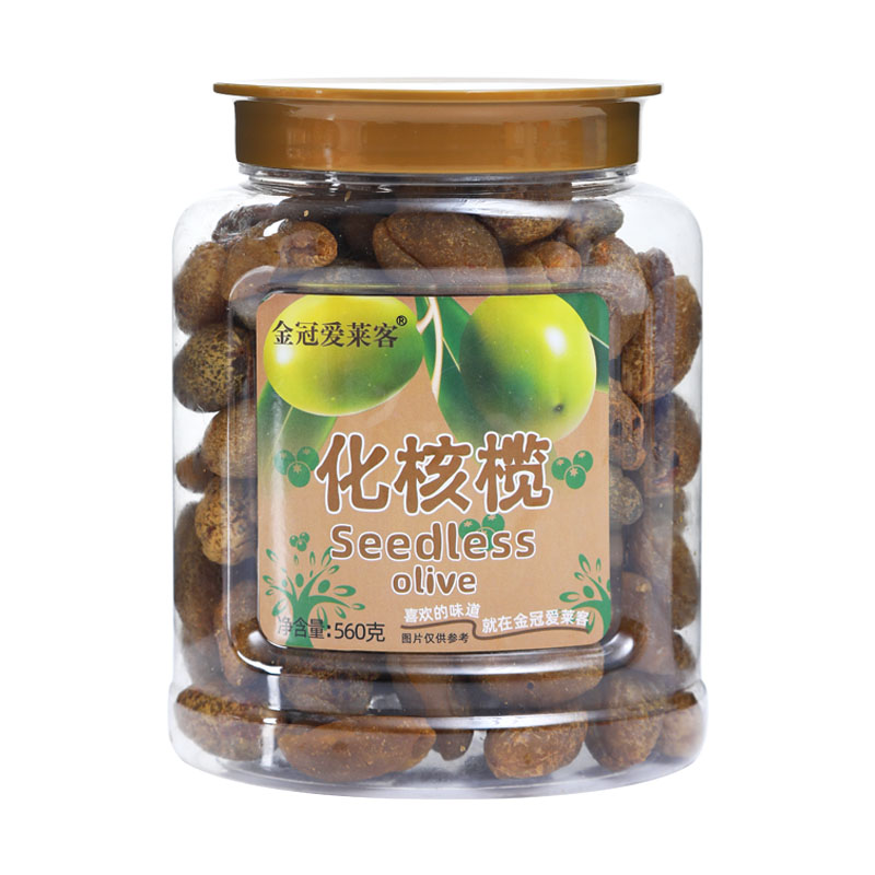 金冠爱莱客无核橄榄肉干罐装零食