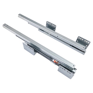 厨房带挂钩阻尼缓冲可调节调味拉篮托底轨道橱柜专用静音滑轨地轨