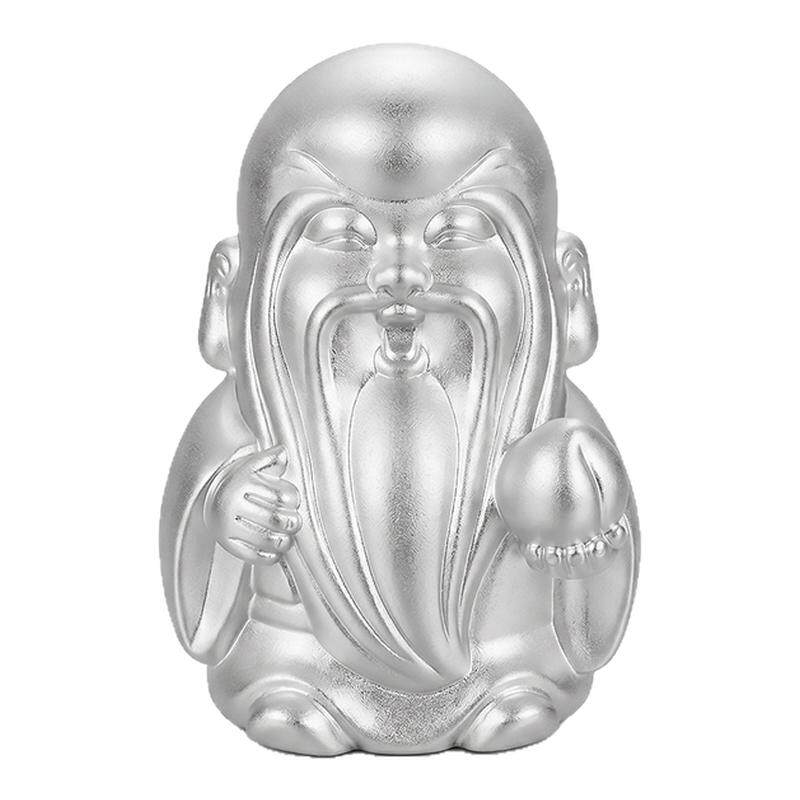 福禄寿三星一套纯银摆件3D足银999装饰收藏投资升值节日礼物送礼