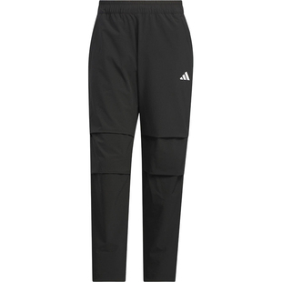 Adidas/阿迪达斯正品2025男士户外运动经典防晒梭织长裤KB6423
