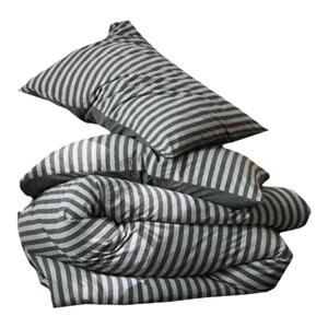 无印良品全棉天竺棉条纹款四件套 纯棉被套亲肤裸睡超柔床单床笠