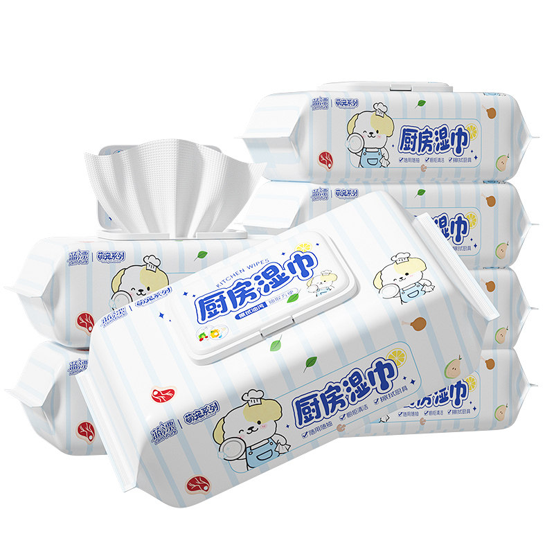 暖叙大包厨房湿巾去污去油家用加大加厚擦油烟机湿纸巾清洁抹布
