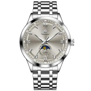 瑞士正品欧利时男士手表月相机械表新款全自动时尚防水名品牌腕表