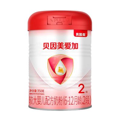 【新国标】贝因美爱加较大婴儿配方奶粉2段（6-12个月）350g1罐装