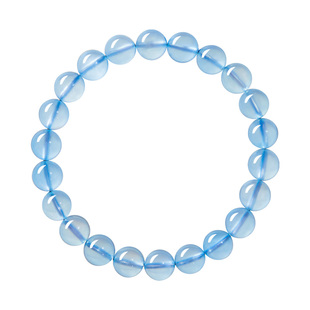 贺福缘天然海蓝宝水晶手串适合夏天的手链女款2026新款蓝色转运珠