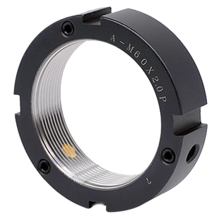 A型轴向精密锁紧螺母M40M45M50M60*1.5丝杆端面锁定圆螺帽带顶丝