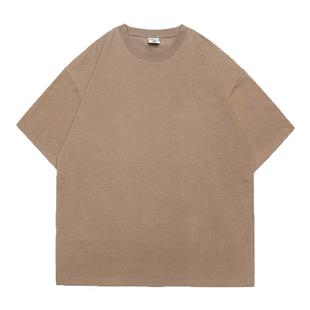 吴宇恒同款t恤男短袖300g新款夏季全棉纯色oversize美式宽松打底