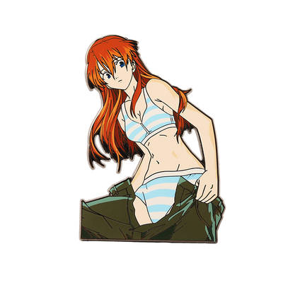 FooLii孚狸蓝白条明日香金属徽章