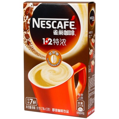 雀巢微研磨奶香特浓7条组合咖啡
