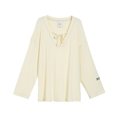 TurnSignal宽松V领长款T恤女