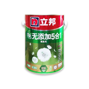 5L立邦金装竹炭无添加净味超亚光五合一内墙乳胶漆调色防霉白涂料