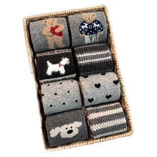 袜子女士秋冬季保暖中筒袜纯棉防臭吸汗长袜日系百搭可爱学生女袜