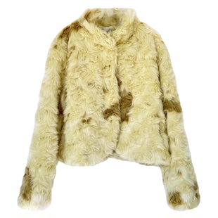 高级感羊羔毛环保皮草2024新款海宁爆款流行年轻款毛毛外套女冬季