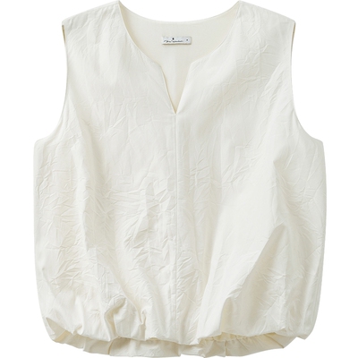 【倪妮同款】播无袖淡人衬衫女夏新款法式洋气上衣BDS2HD2426