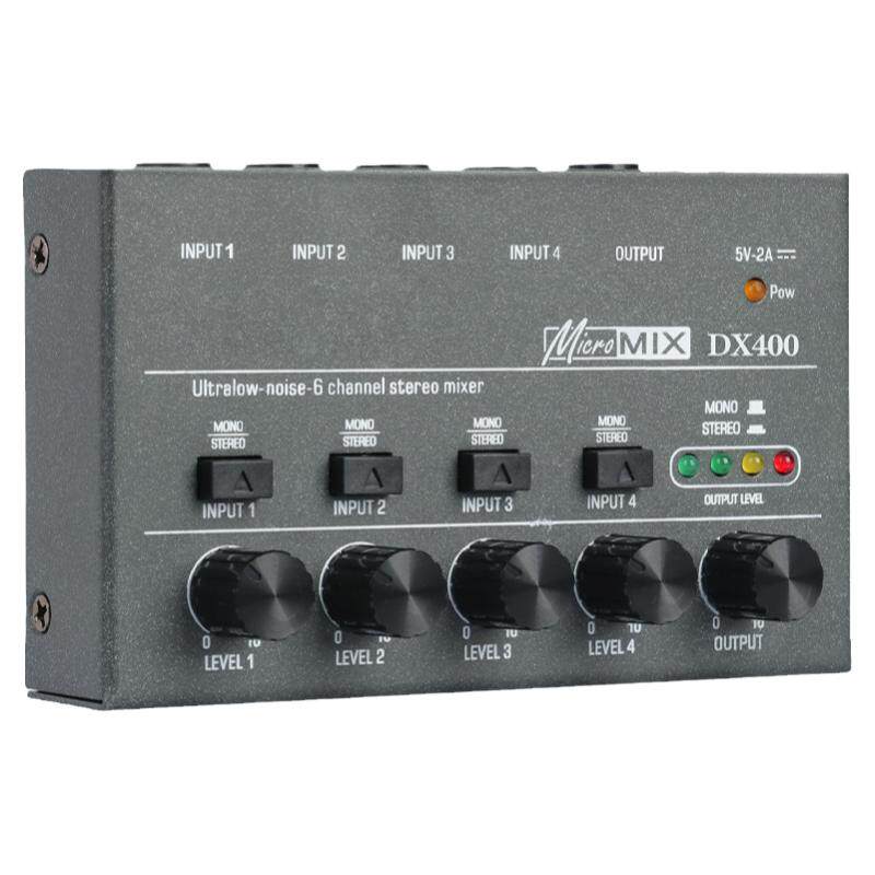 混音器多路输入4/6/8多进一出音频乐器电吹管话筒6.5/3.5通用立体