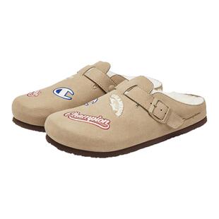 Champion冠军电绣勃肯鞋女冬季新款加绒休闲通勤鞋子情侣款