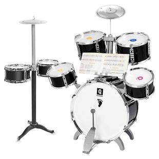 俏娃儿童架子鼓爵士鼓初学者敲打鼓宝宝益智玩具男小孩家用3-6岁1