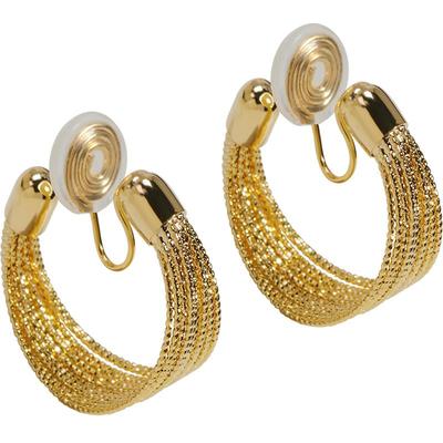 时尚宽版大圈蚊香盘耳夹无耳洞