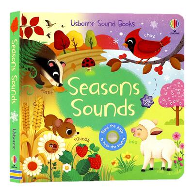 Usborne四季发声书 Seasons Sound Book 英文原版绘本 洞洞纸板书 儿童趣味阅读图画书 英语启蒙认知 亲子互动玩具