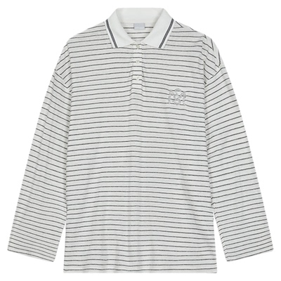 MOUSSY 2026早春新品慵懒风条纹polo领oversizeT恤028JSA90-1032