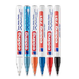 德国edding油漆笔防酒精耐高温油性黑白金属补漆笔金色签名记号笔