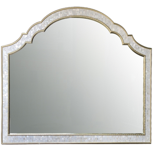 现代贝壳工艺壁饰镜子壁炉镜卧室桌面梳妆镜卫浴镜玄关镜壁挂装饰