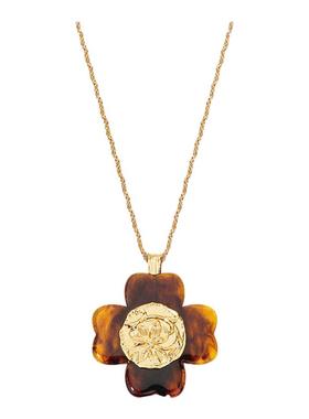 四叶草复古金币轻奢毛衣项链2025