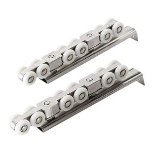 移门轨道滑轮玻璃门推拉门导轨滑道地轮吊门滑轨折叠木门吊轮吊轨