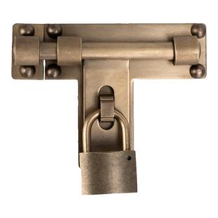 仿古铜插销门栓老式门锁木门中式门拴庭院插锁门闩户外大铁门门扣