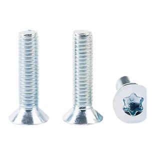 沉头内梅花螺丝8.8级镀蓝白锌原GB2673平头梅花螺钉M3-M8防盗花螺