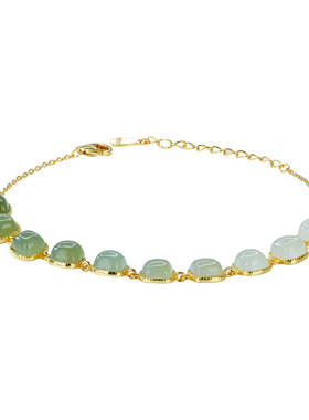 天然和田玉渐变手链气质轻奢