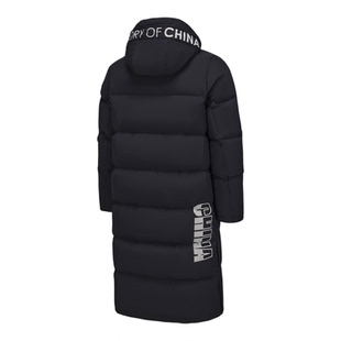 李宁25新款国旗长款羽绒服男女同款冬季加厚保暖防寒大衣AYMV101