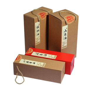 装1000 500ML毫升酒山茶油菜籽油瓶子酱油包装印刷定作空白礼品盒