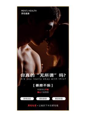 美容院男士私密护理健康装饰画