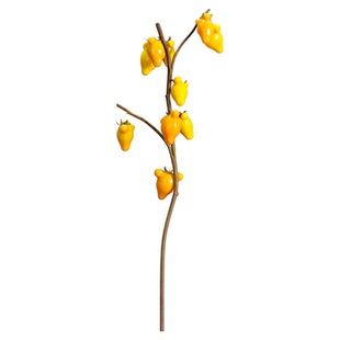 花艺道具仿真五代同堂果牛角茄乳茄黄金招财果浆果枝园艺插花摆件