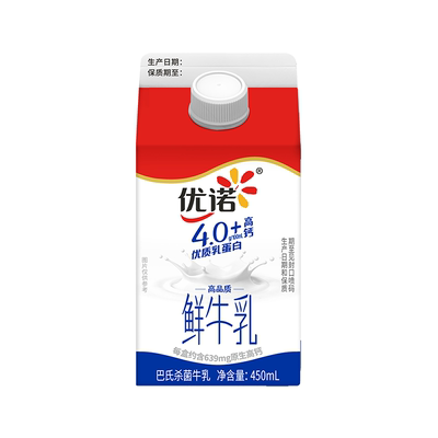 yoplait优诺4.1g乳蛋白高钙鲜奶