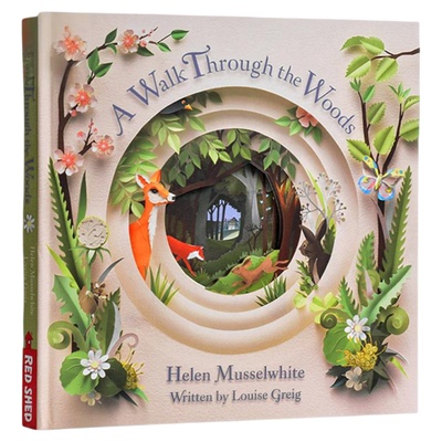 穿过丛林精美纸雕书英文绘本