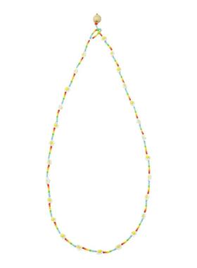 emily泫雅风彩虹瓷珠编织项链