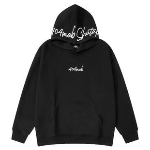 [黄子弘凡同款]404MOB美式复古花体字母刺绣连帽卫衣男情侣帽衫秋