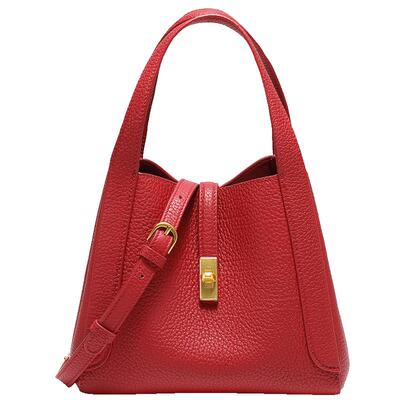 百丽包包女26新商场款真皮婚包菜篮子通勤斜挎托特手提包BL878AX6