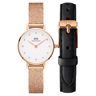 dw女金属皮带气质手表
