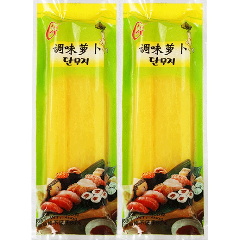 光庆寿司萝卜条400g*2包寿司材料工具套装食材黄调味大根条萝卜