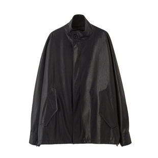 SIXI四喜家春季 机车少女 廓形帅气立领皮衣外套女宽松显瘦夹克